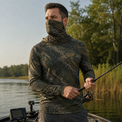 Oakicon Dark Forest Personalized Name Camo Hoodie Mask, Oakicon Camo Hoodie Mask