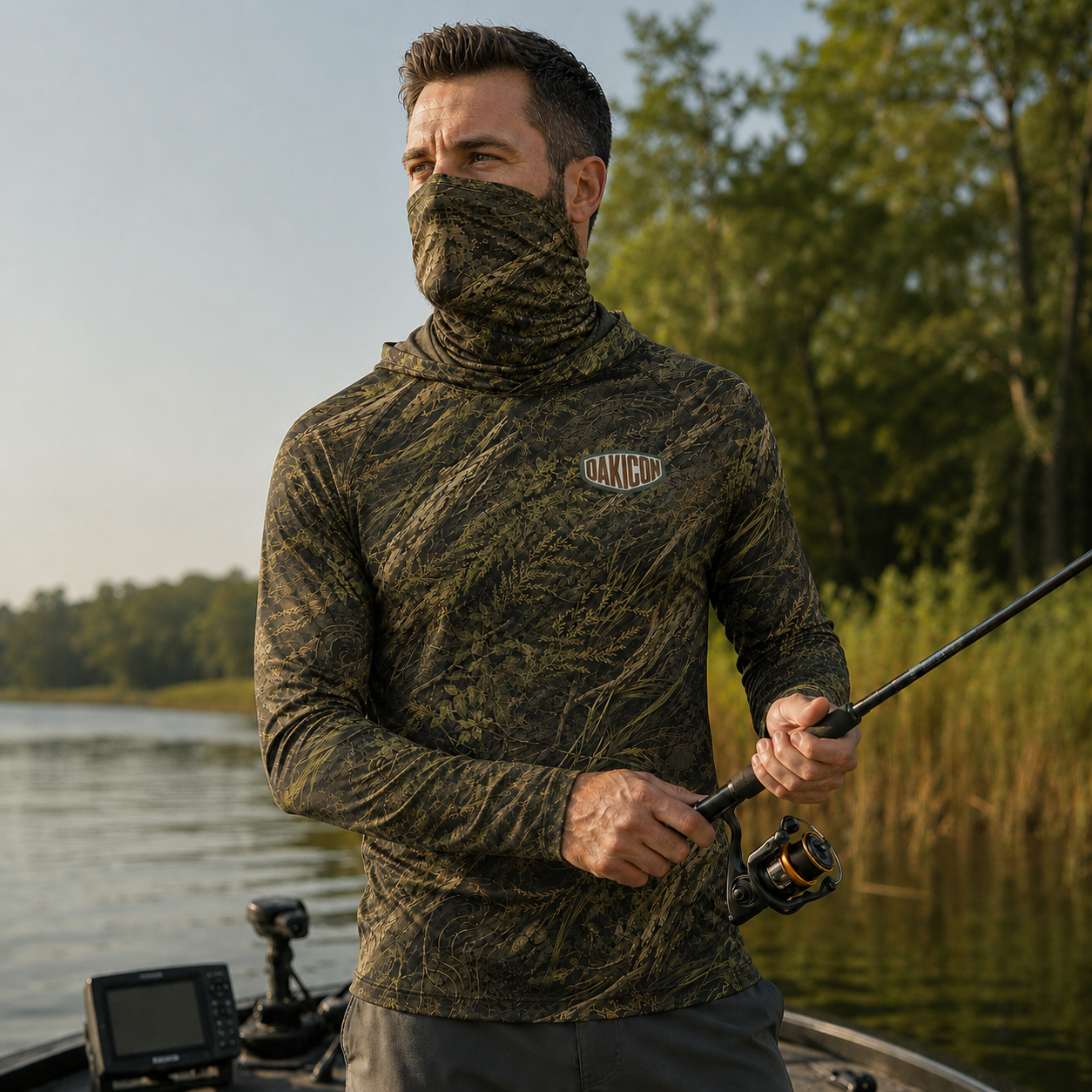 Oakicon Dark Marsh Personalized Name Camo Hoodie Mask, Oakicon Camo Hoodie Mask