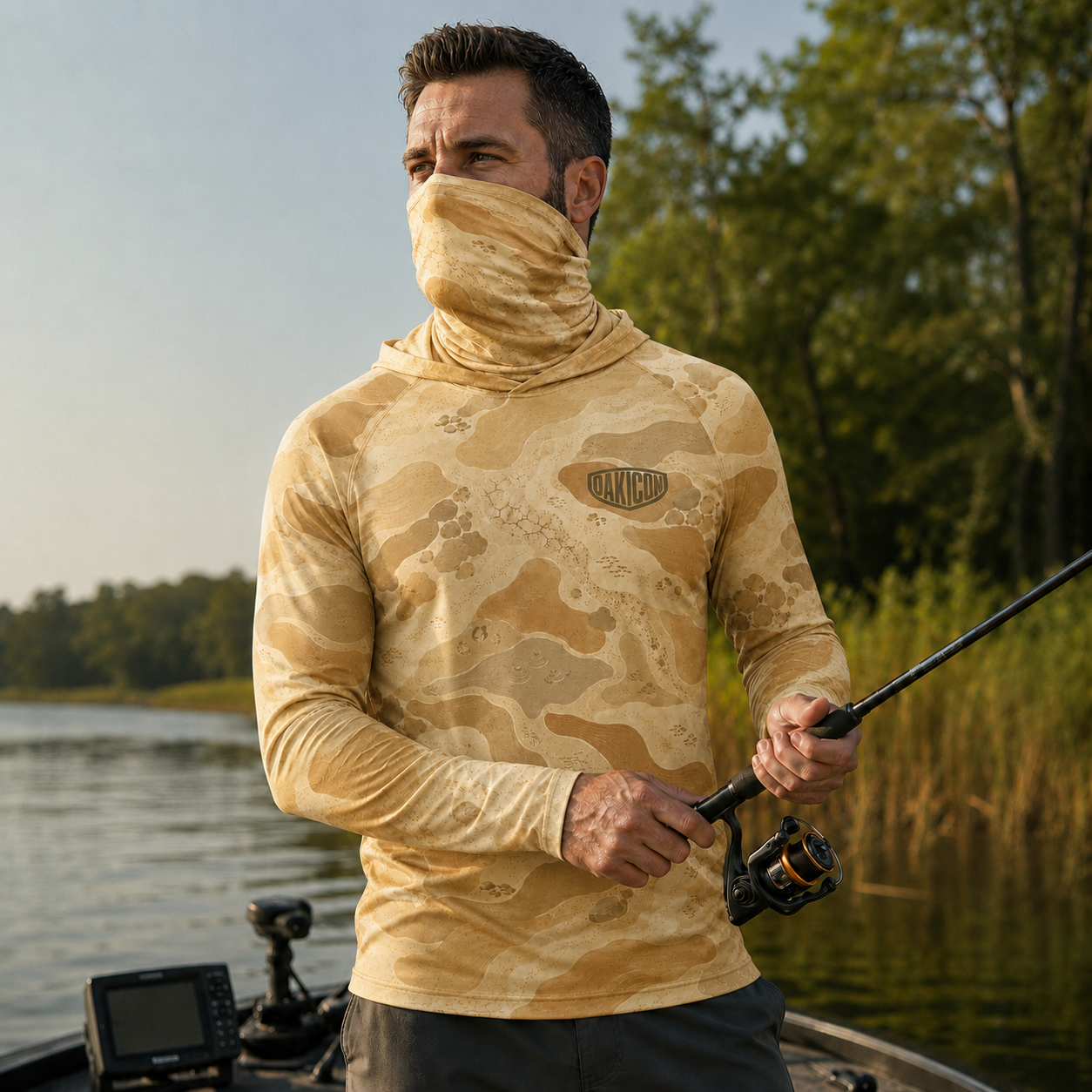 Oakicon Desert Sand Personalized Name Camo Hoodie Mask, Oakicon Camo Hoodie Mask