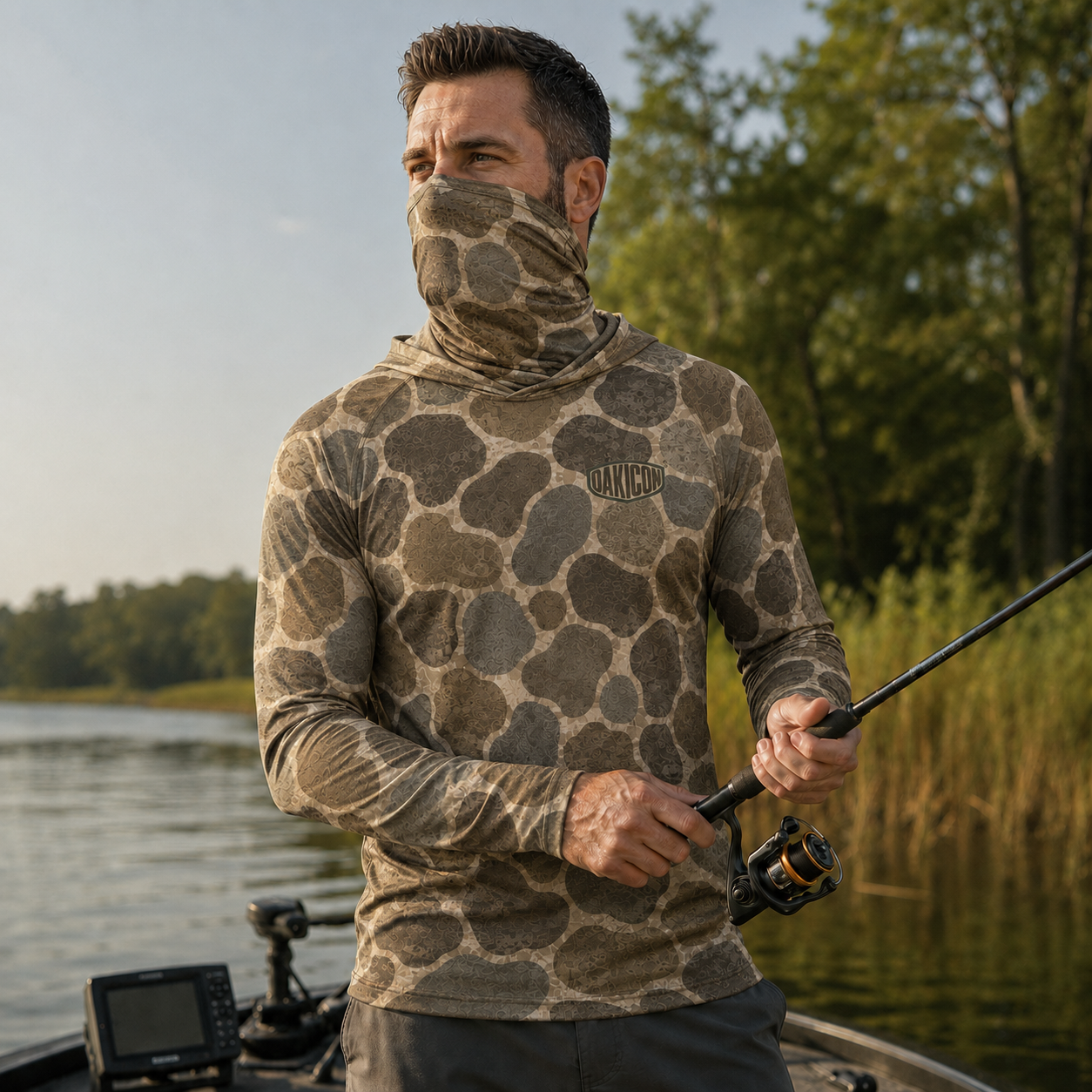 Oakicon Duck Hunter Personalized Name Camo Hoodie Mask, Oakicon Camo Hoodie Mask