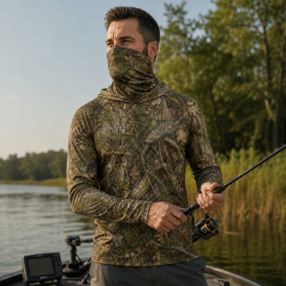 Oakicon Realistic Forest Personalized Name Camo Hoodie Mask, Oakicon Camo Hoodie Mask
