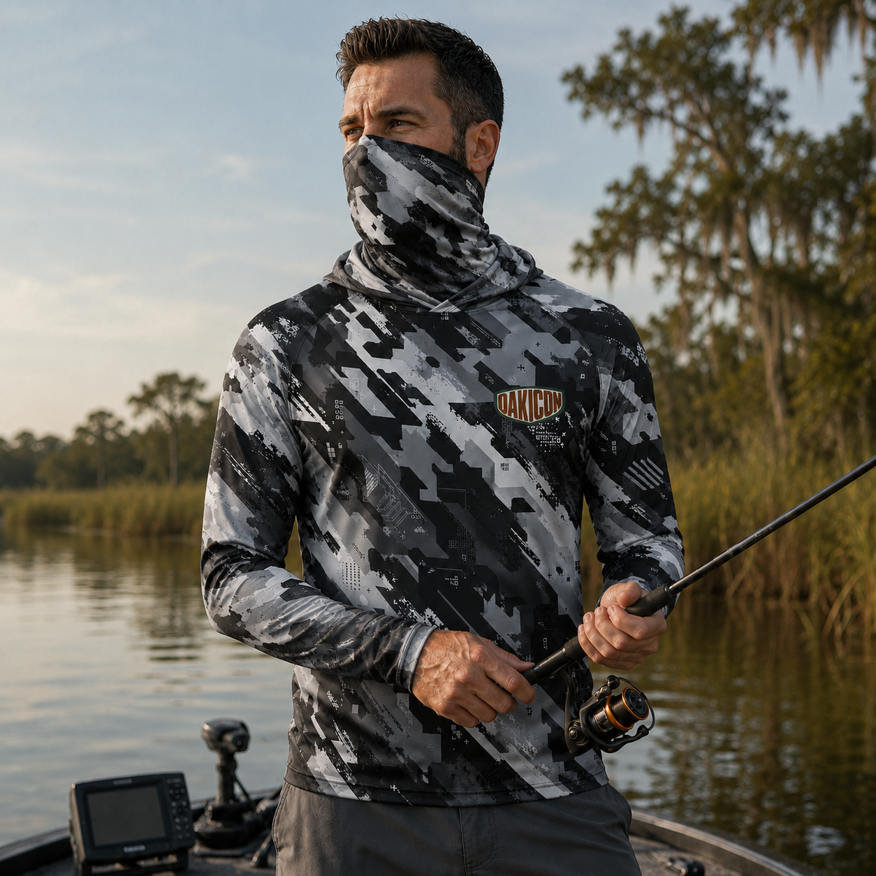 Oakicon Urban Digital Brush Personalized Name Camo Hoodie Mask, Oakicon Camo Hoodie Mask (Copy)
