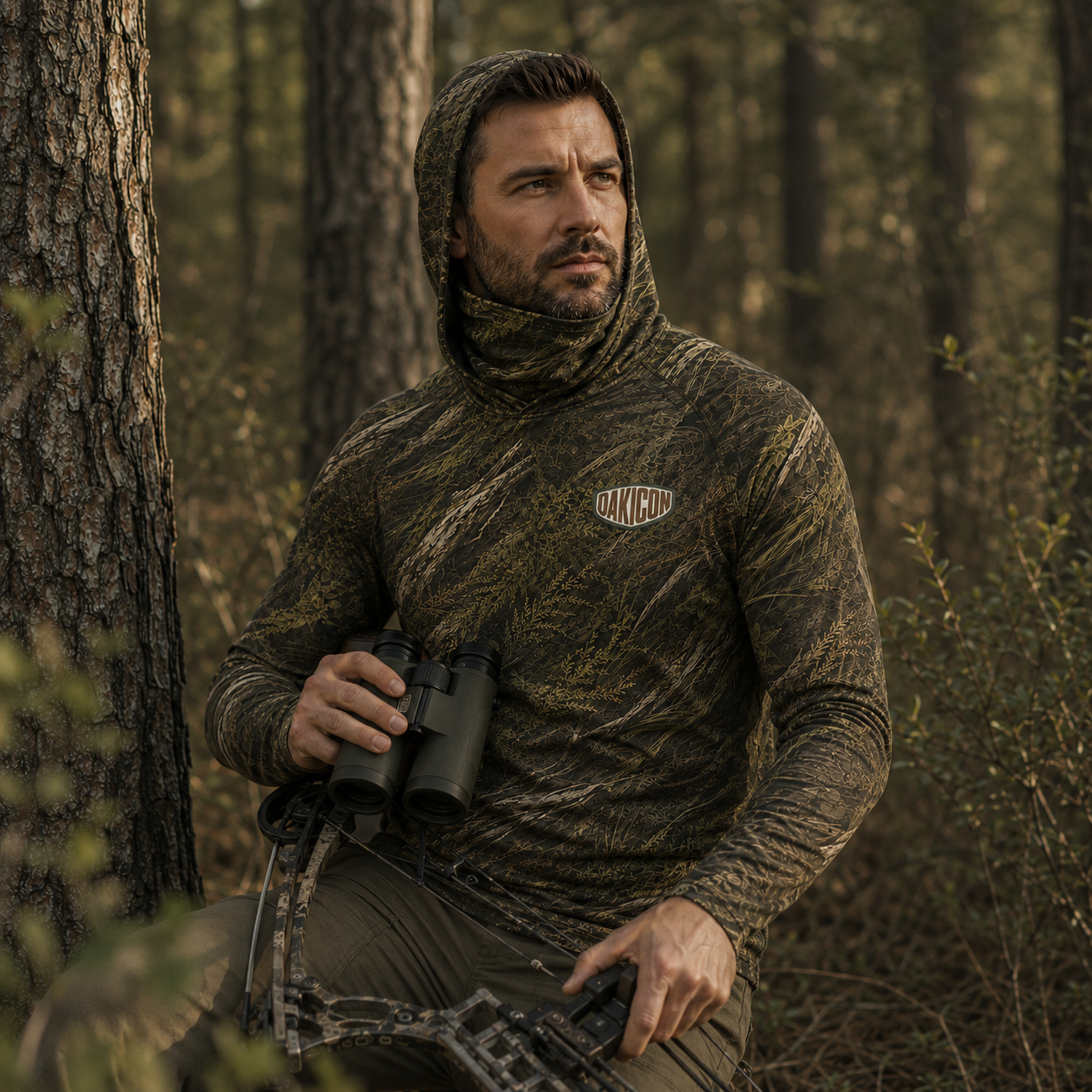 Oakicon Dark Marsh Personalized Name Camo Hoodie Mask, Oakicon Camo Hoodie Mask