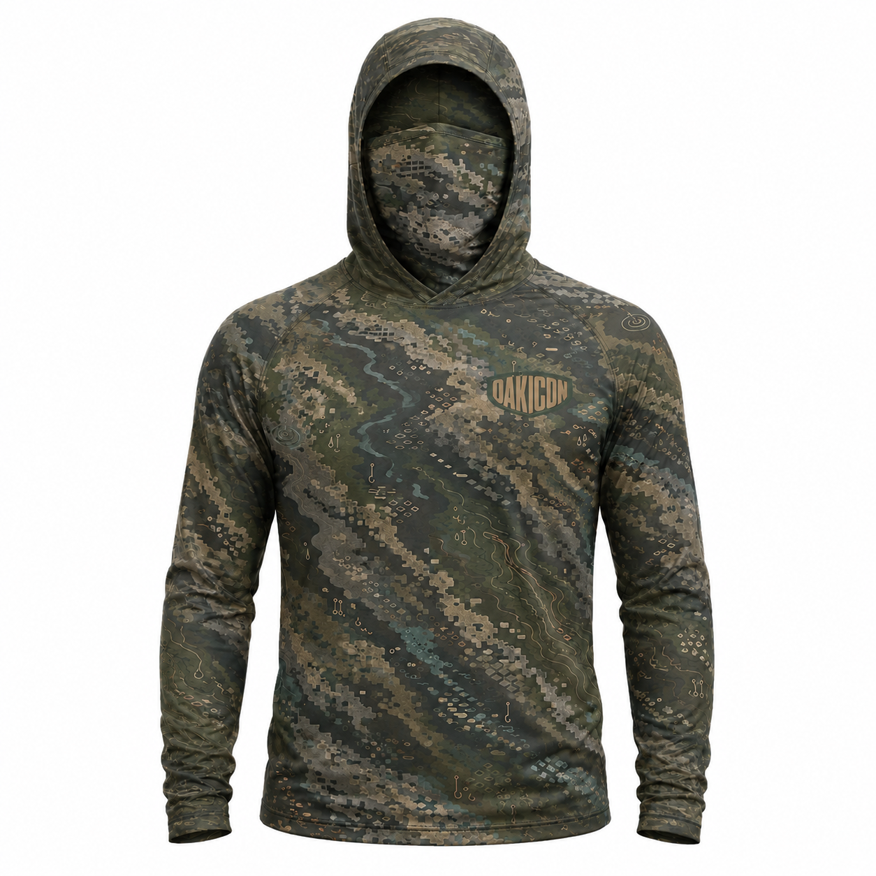 Oakicon Dark Forest Personalized Name Camo Hoodie Mask, Oakicon Camo Hoodie Mask
