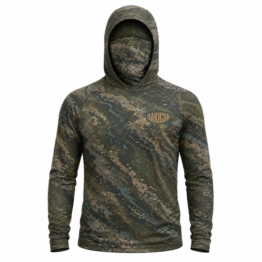 Oakicon Dark Forest Personalized Name Camo Hoodie Mask, Oakicon Camo Hoodie Mask