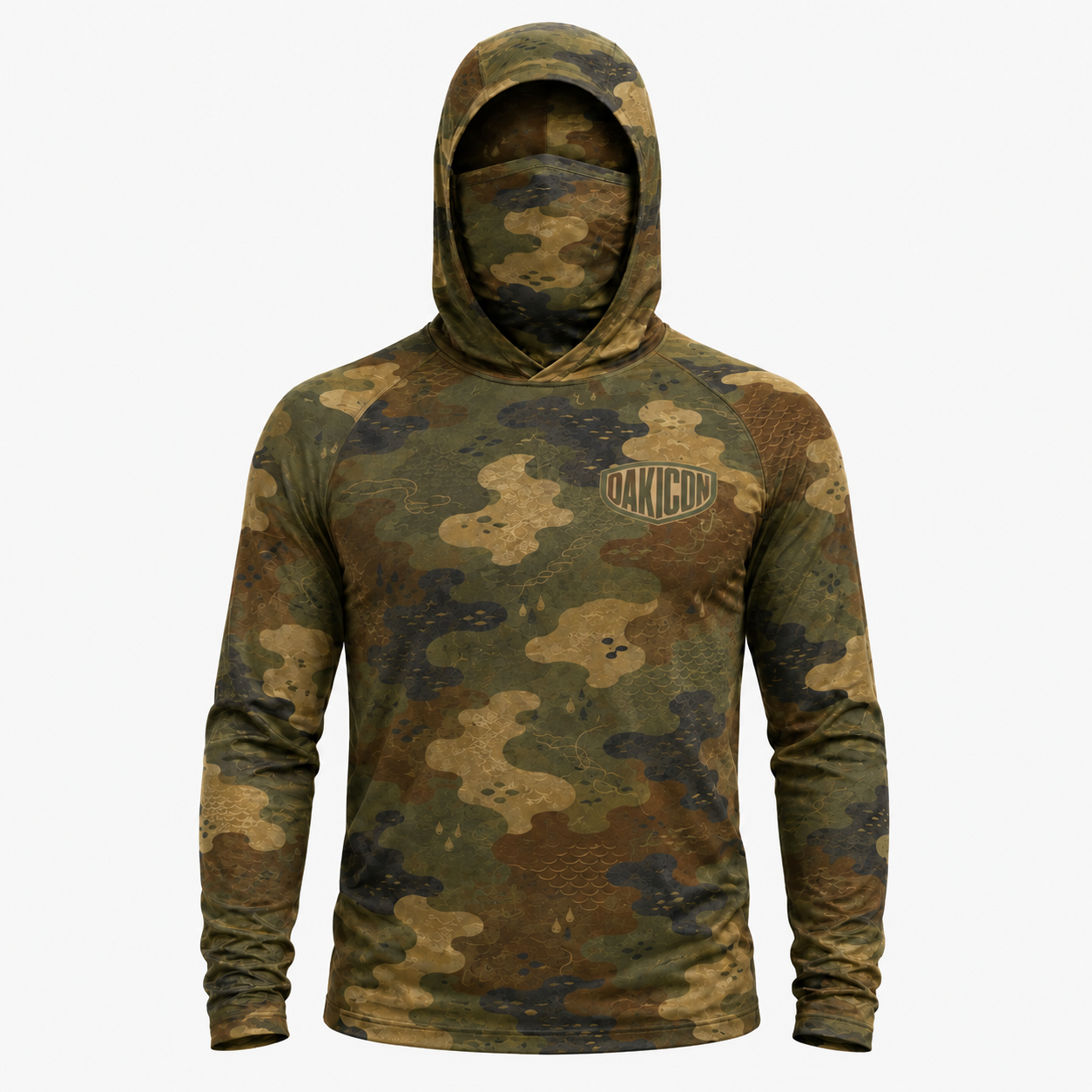 Oakicon Dark Frogskin Personalized Name Camo Hoodie Mask, Oakicon Camo Hoodie Mask