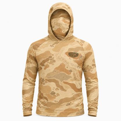 Oakicon Desert Sand Personalized Name Camo Hoodie Mask, Oakicon Camo Hoodie Mask