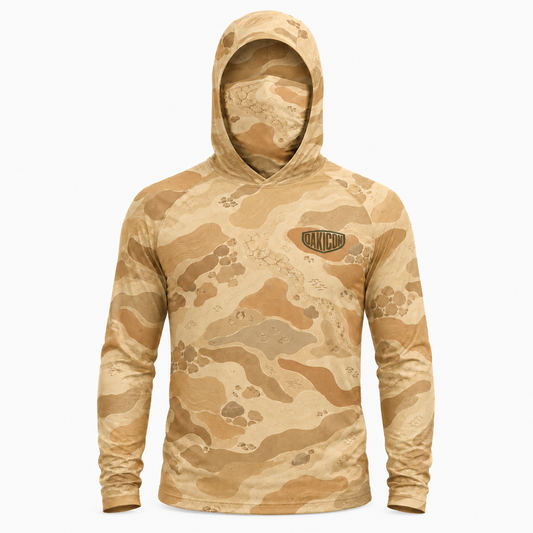 Oakicon Desert Sand Personalized Name Camo Hoodie Mask, Oakicon Camo Hoodie Mask
