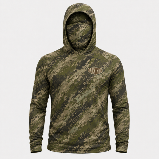 Oakicon Digital Woodland Personalized Name Camo Hoodie Mask, Oakicon Camo Hoodie Mask