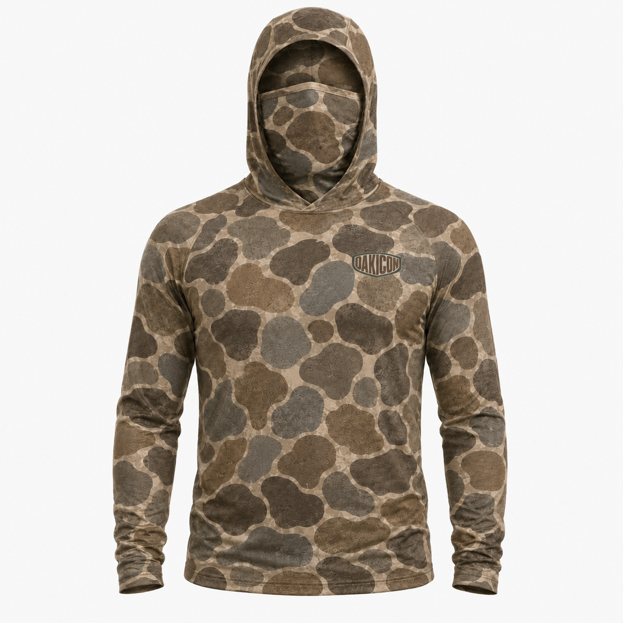 Oakicon Duck Hunter Personalized Name Camo Hoodie Mask, Oakicon Camo Hoodie Mask