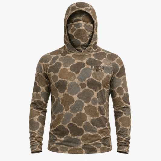 Oakicon Duck Hunter Personalized Name Camo Hoodie Mask, Oakicon Camo Hoodie Mask