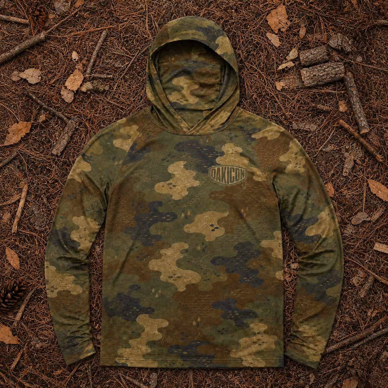 Oakicon Dark Frogskin Personalized Name Camo Hoodie Mask, Oakicon Camo Hoodie Mask