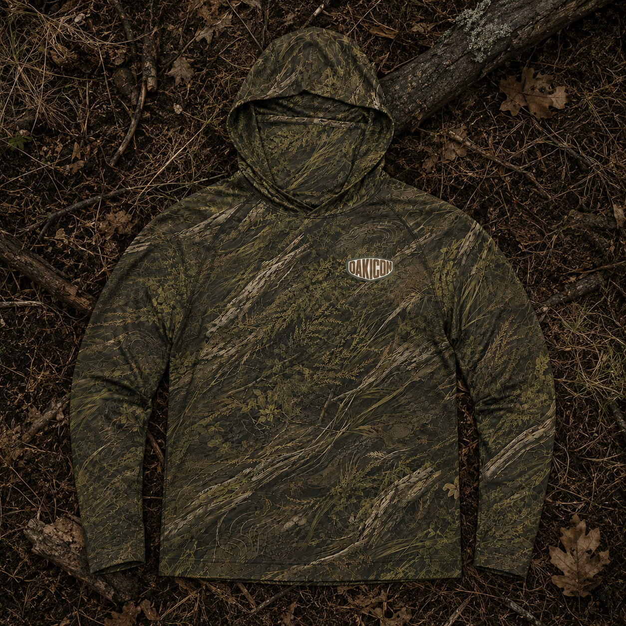 Oakicon Dark Marsh Personalized Name Camo Hoodie Mask, Oakicon Camo Hoodie Mask
