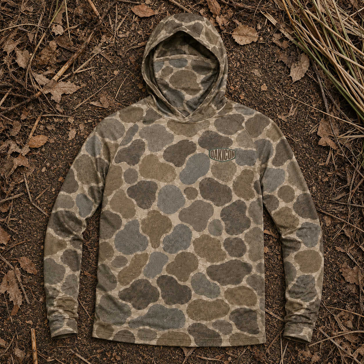 Oakicon Duck Hunter Personalized Name Camo Hoodie Mask, Oakicon Camo Hoodie Mask