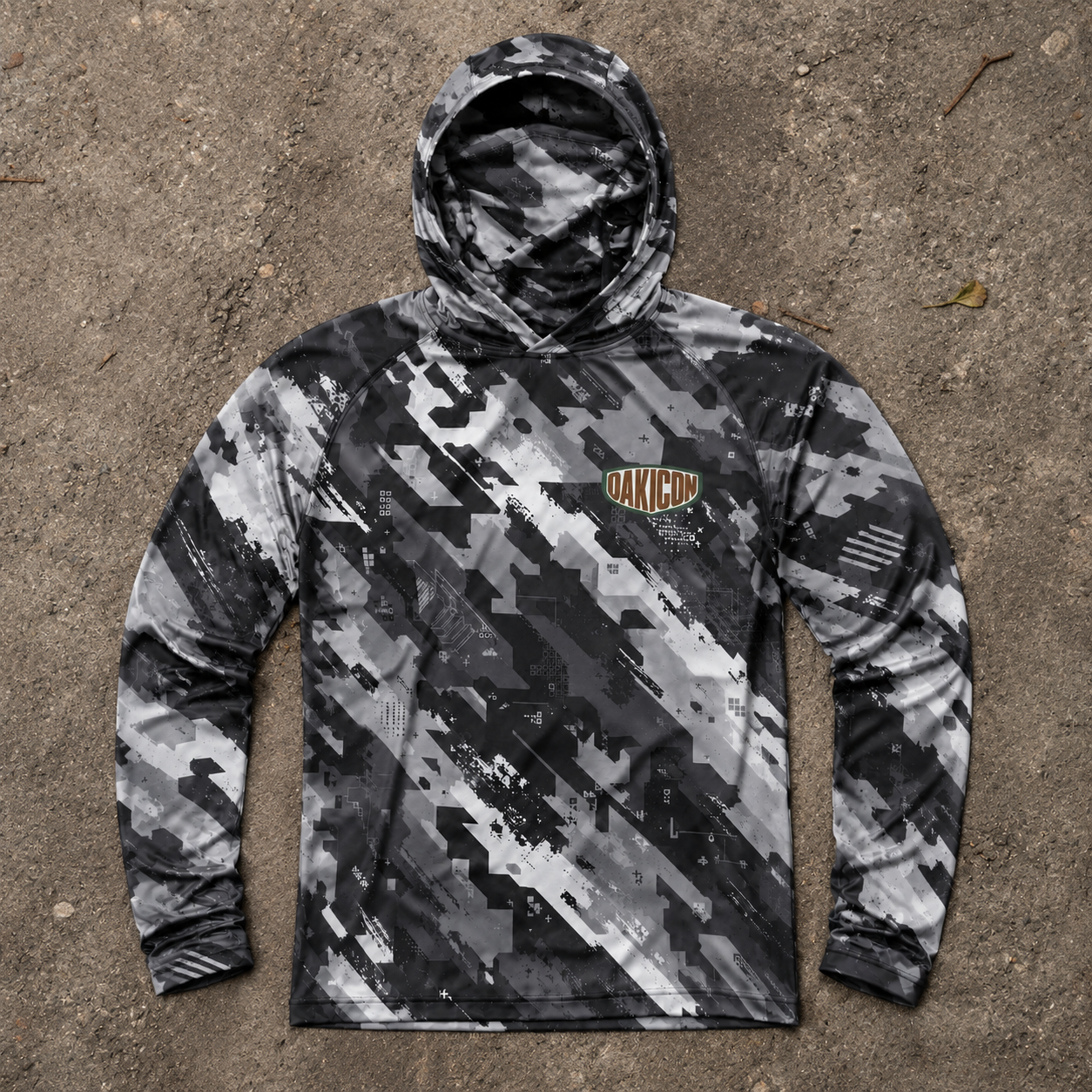 Oakicon Urban Digital Brush Personalized Name Camo Hoodie Mask, Oakicon Camo Hoodie Mask (Copy)