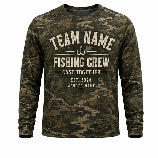 Oakicon East Texas Sweetgum Personalized Name Camo Long-sleeve, Oakicon Camo Long-sleeve
