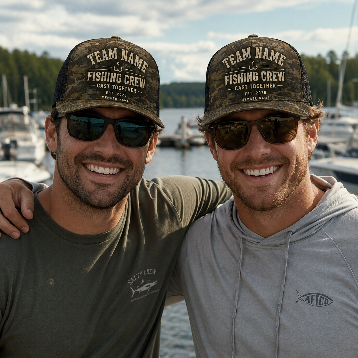 Oakicon East Texas Sweetgum Personalized Name Camo Trucker Hat, Oakicon Camo Trucker Hat