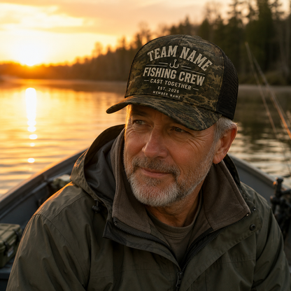 Oakicon East Texas Sweetgum Personalized Name Camo Trucker Hat, Oakicon Camo Trucker Hat