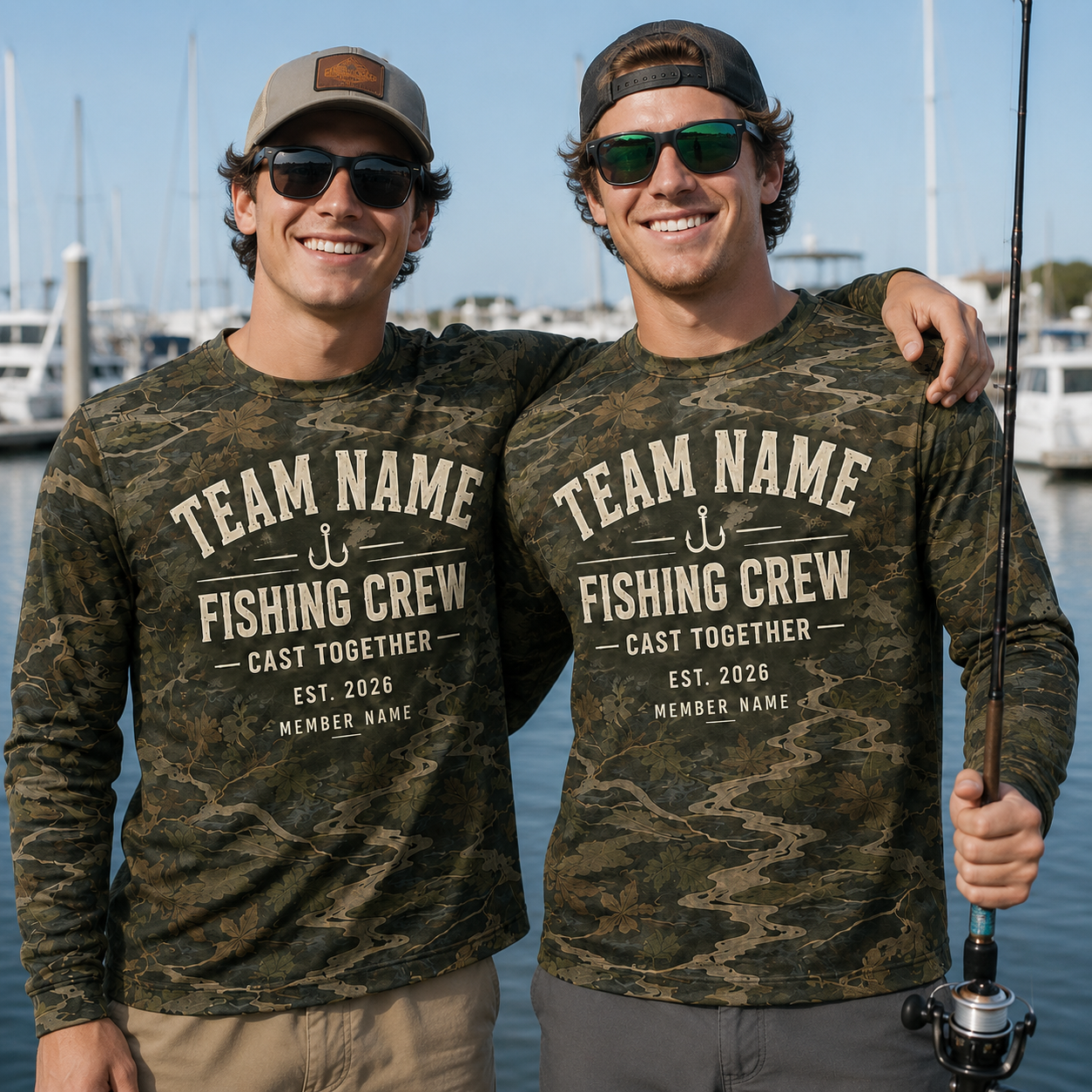 Oakicon East Texas Sweetgum Personalized Name Camo Long-sleeve, Oakicon Camo Long-sleeve