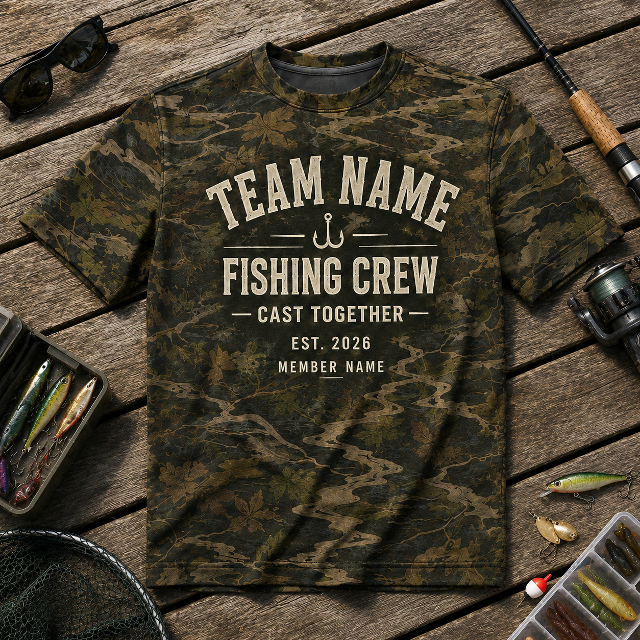 Oakicon East Texas Sweetgum Personalized Name Camo T-Shirt, Oakicon Camo T-Shirt