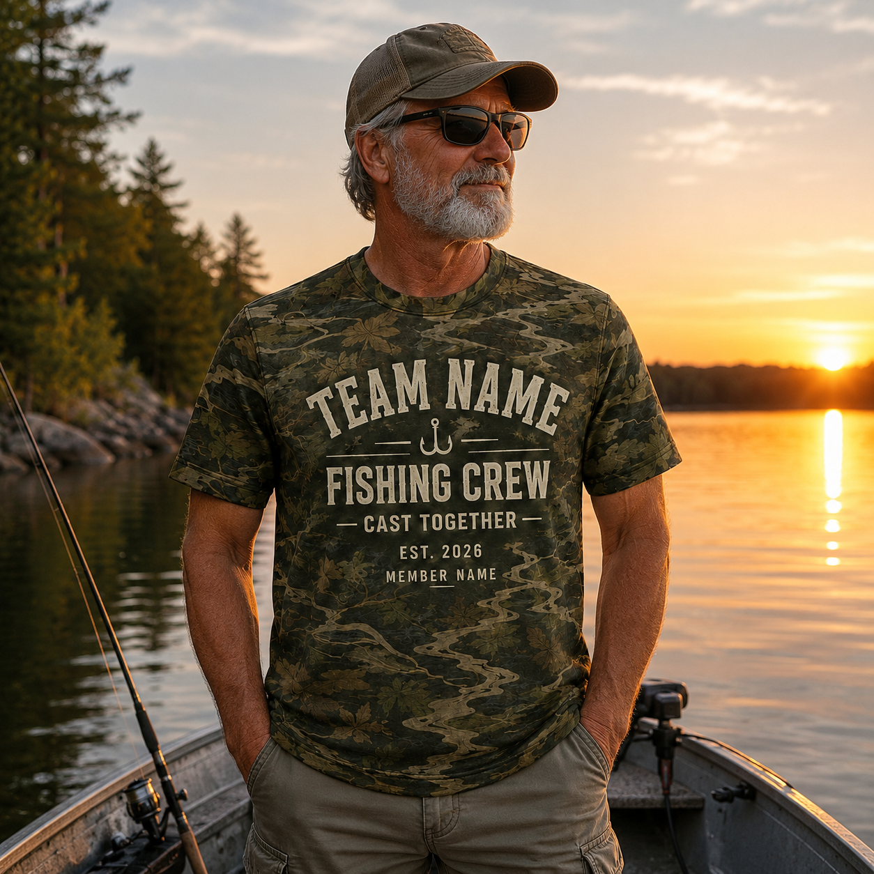 Oakicon East Texas Sweetgum Personalized Name Camo T-Shirt, Oakicon Camo T-Shirt