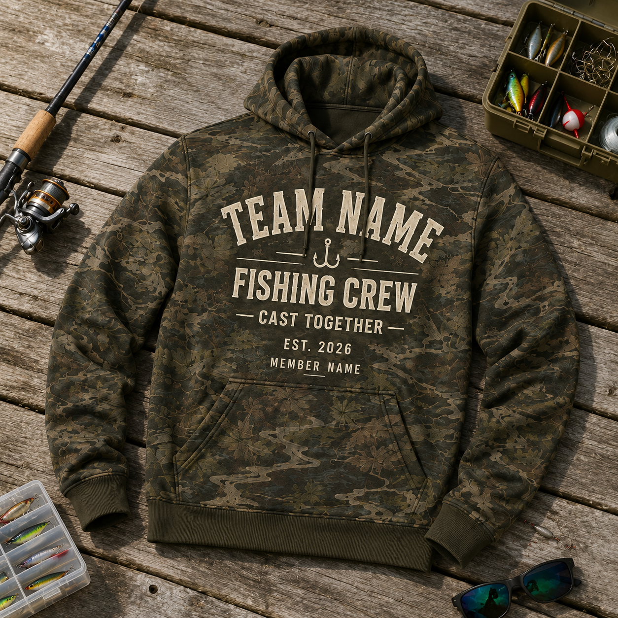 Oakicon East Texas Sweetgum Personalized Name Camo 3D Hoodie, Oakicon Camo 3D Hoodie