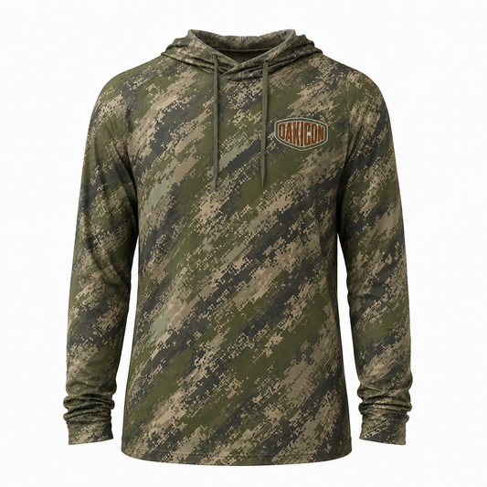 Oakicon Digital Woodland Personalized Name Camo Performance Hoodie, Oakicon Camo Performance Hoodie