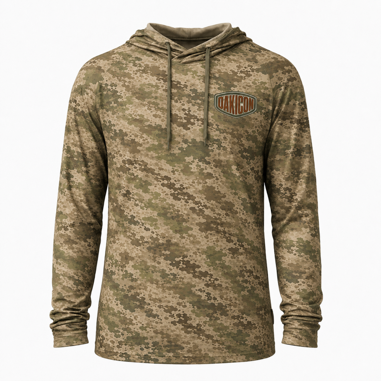 Oakicon Light Olive Brush Personalized Name Camo Performance Hoodie, Oakicon Camo Performance Hoodie