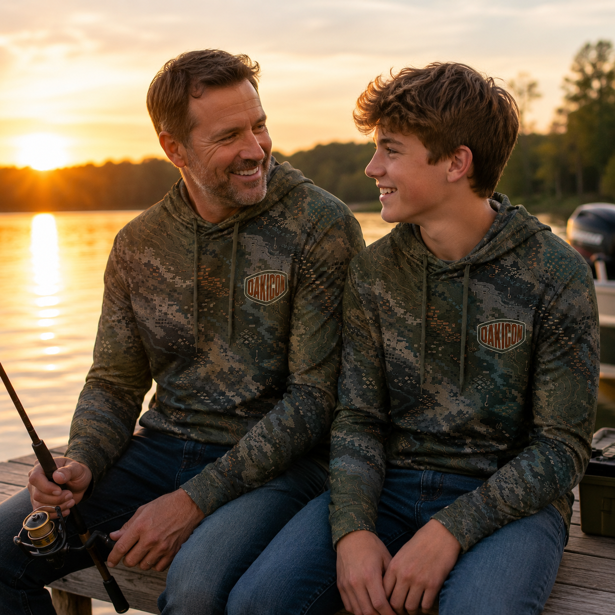 Oakicon Dark Forest Personalized Name Camo Performance Hoodie, Oakicon Camo Performance Hoodie