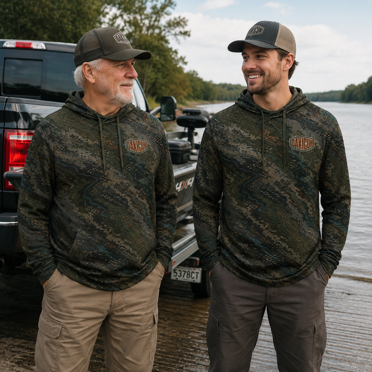 Oakicon Dark Forest Personalized Name Camo Performance Hoodie, Oakicon Camo Performance Hoodie