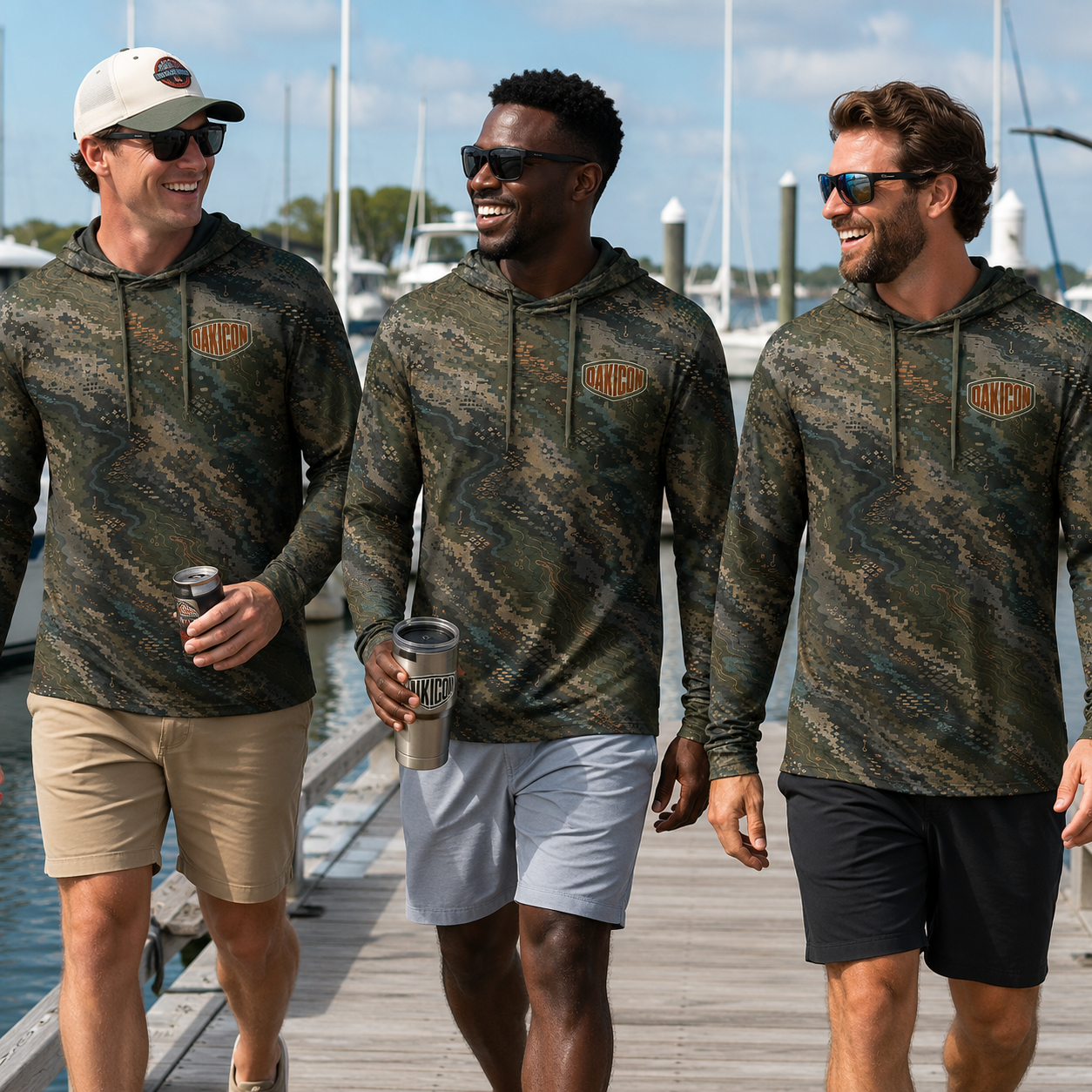 Oakicon Dark Forest Personalized Name Camo Performance Hoodie, Oakicon Camo Performance Hoodie