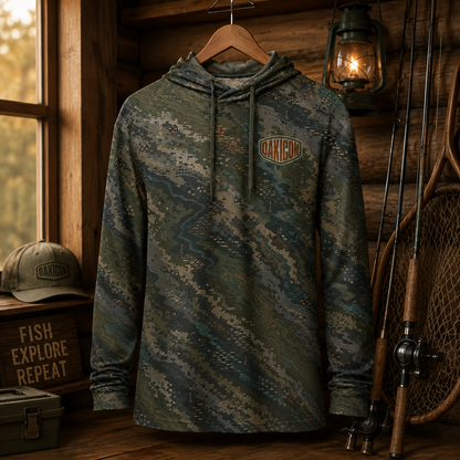 Oakicon Dark Forest Personalized Name Camo Performance Hoodie, Oakicon Camo Performance Hoodie