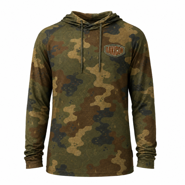 Oakicon Dark Frogskin Personalized Name Camo Performance Hoodie, Oakicon Camo Performance Hoodie