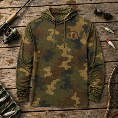 Oakicon Dark Frogskin Personalized Name Camo Performance Hoodie, Oakicon Camo Performance Hoodie