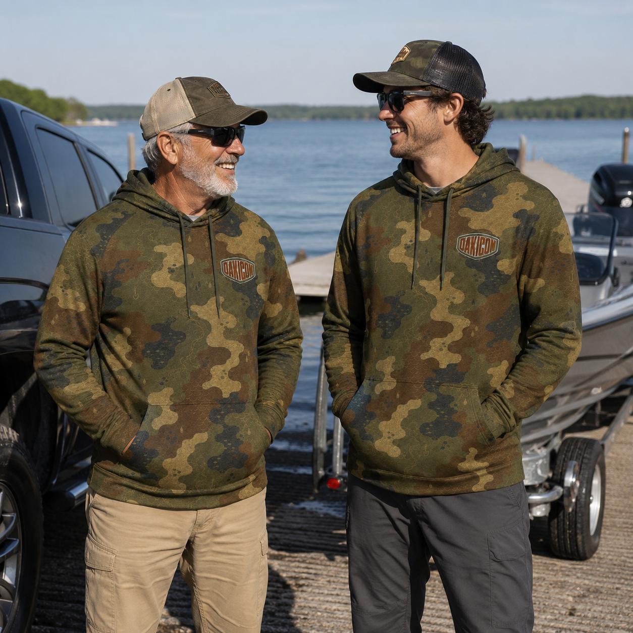 Oakicon Dark Frogskin Personalized Name Camo Performance Hoodie, Oakicon Camo Performance Hoodie