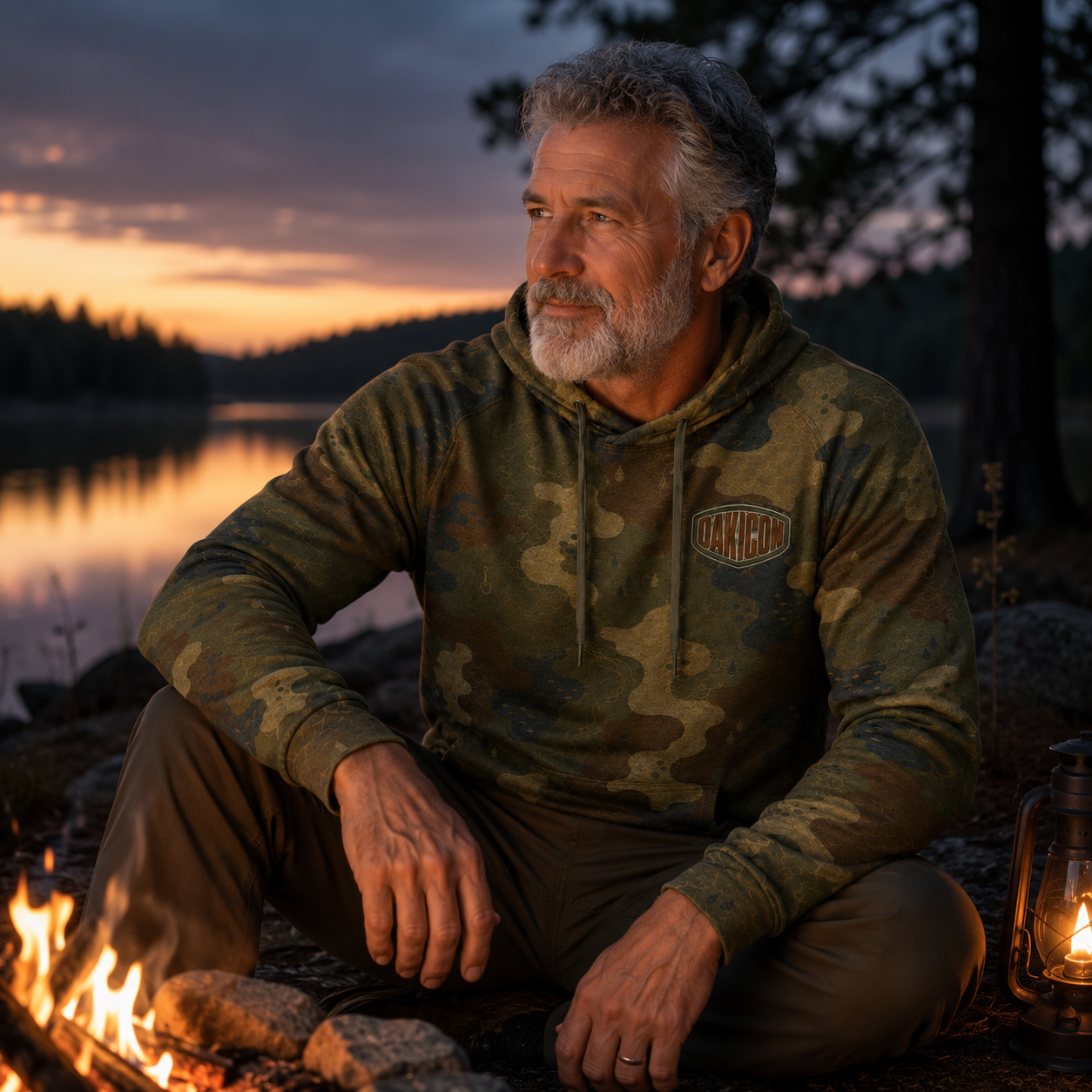 Oakicon Dark Frogskin Personalized Name Camo Performance Hoodie, Oakicon Camo Performance Hoodie