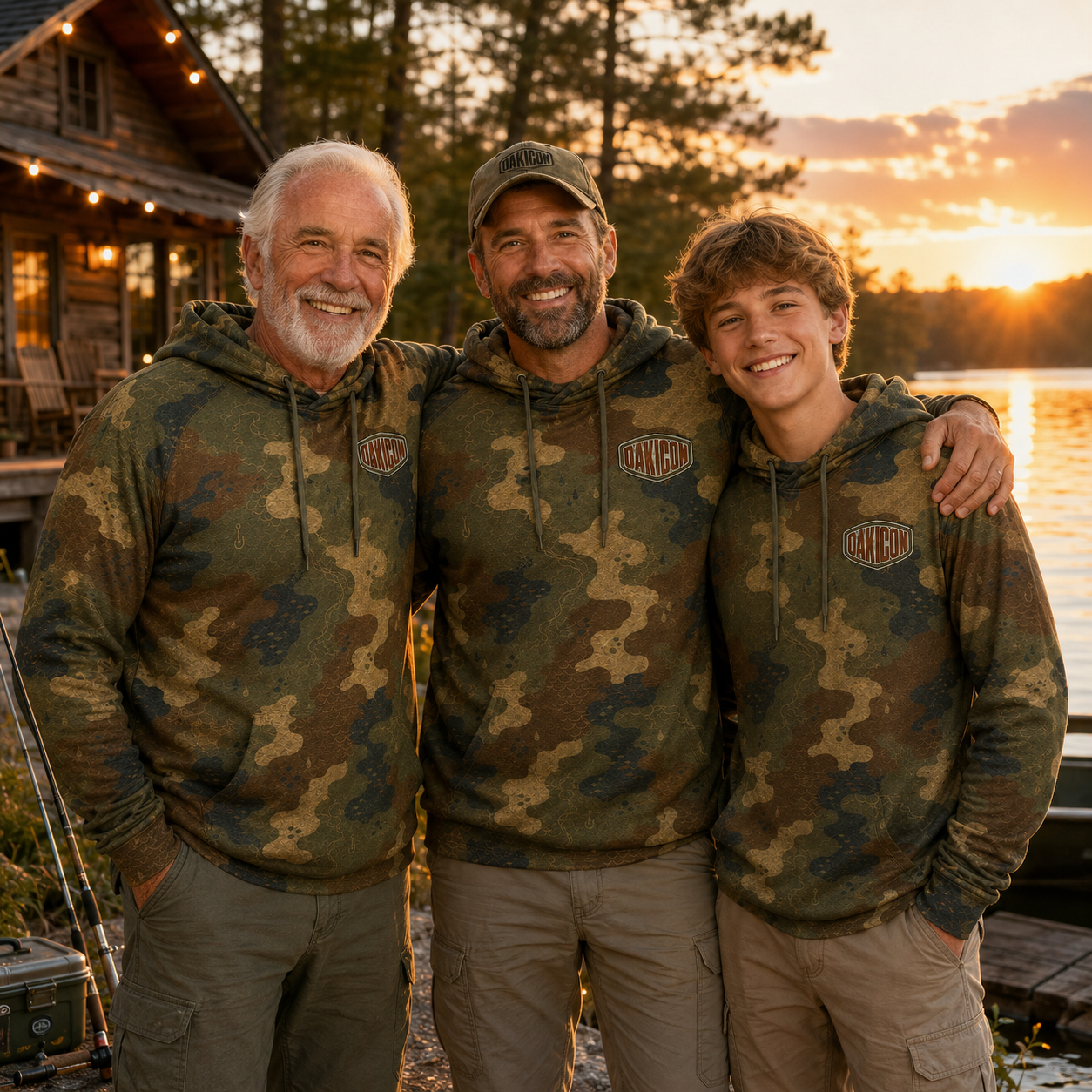 Oakicon Dark Frogskin Personalized Name Camo Performance Hoodie, Oakicon Camo Performance Hoodie