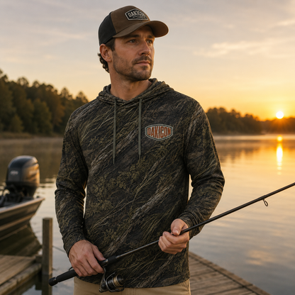 Oakicon Dark Marsh Personalized Name Camo Performance Hoodie, Oakicon Camo Performance Hoodie