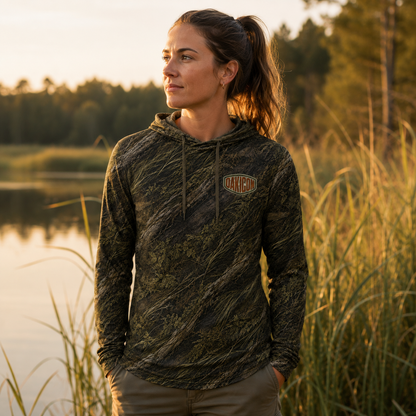 Oakicon Dark Marsh Personalized Name Camo Performance Hoodie, Oakicon Camo Performance Hoodie