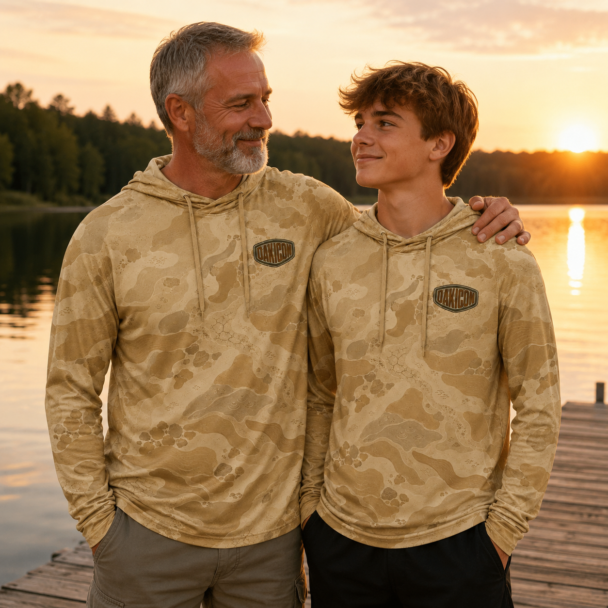 Oakicon Desert Sand Personalized Name Camo Performance Hoodie, Oakicon Camo Performance Hoodie