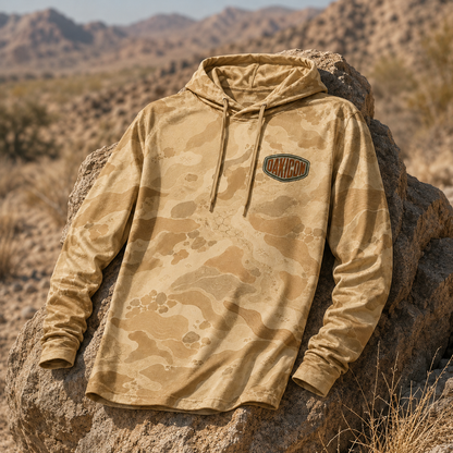 Oakicon Desert Sand Personalized Name Camo Performance Hoodie, Oakicon Camo Performance Hoodie