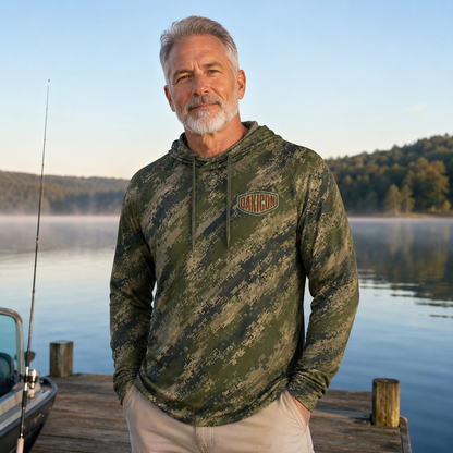Oakicon Digital Woodland Personalized Name Camo Performance Hoodie, Oakicon Camo Performance Hoodie