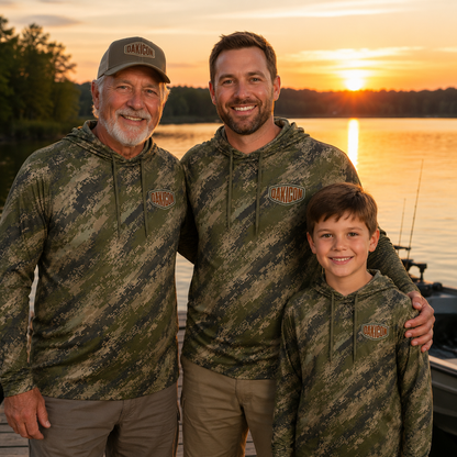 Oakicon Digital Woodland Personalized Name Camo Performance Hoodie, Oakicon Camo Performance Hoodie
