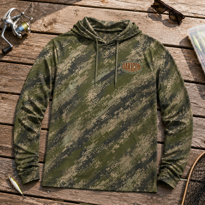 Oakicon Digital Woodland Personalized Name Camo Performance Hoodie, Oakicon Camo Performance Hoodie