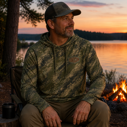 Oakicon Digital Woodland Personalized Name Camo Performance Hoodie, Oakicon Camo Performance Hoodie