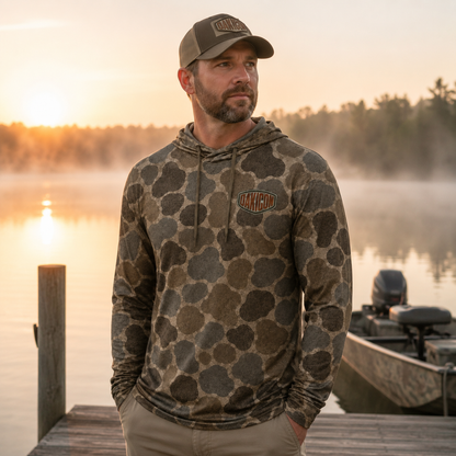 Oakicon Duck Hunter Personalized Name Camo Performance Hoodie, Oakicon Camo Performance Hoodie