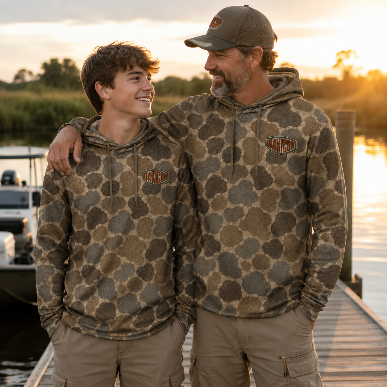 Oakicon Duck Hunter Personalized Name Camo Performance Hoodie, Oakicon Camo Performance Hoodie