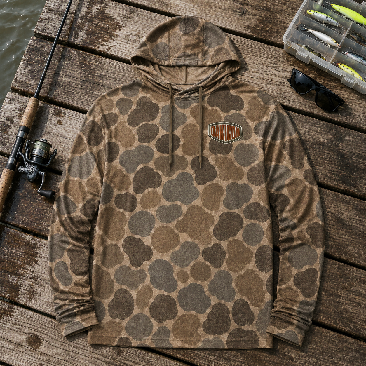Oakicon Duck Hunter Personalized Name Camo Performance Hoodie, Oakicon Camo Performance Hoodie