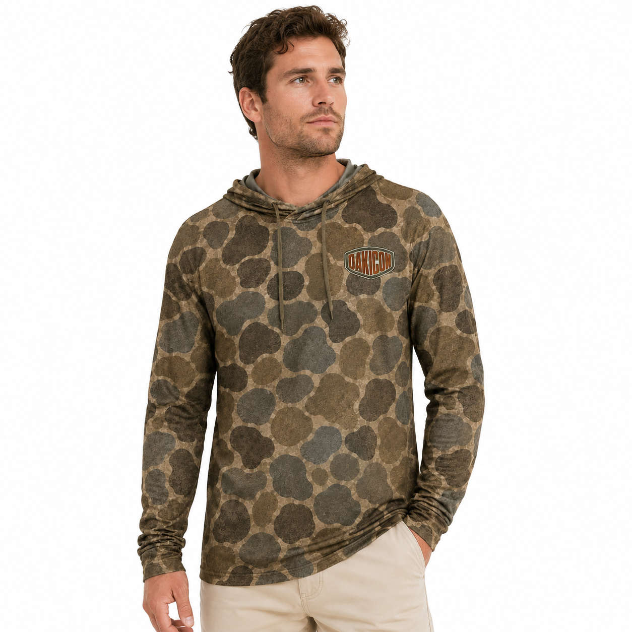 Oakicon Duck Hunter Personalized Name Camo Performance Hoodie, Oakicon Camo Performance Hoodie