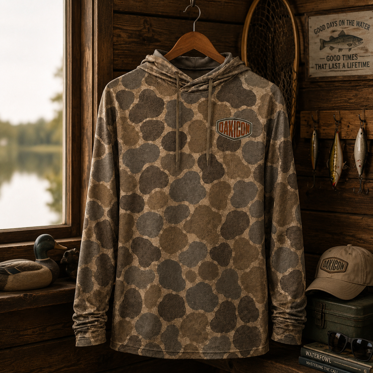 Oakicon Duck Hunter Personalized Name Camo Performance Hoodie, Oakicon Camo Performance Hoodie
